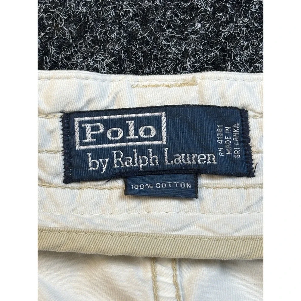 Polo Ralph Lauren Gellar Fatigue Shorts Mens 46B Big‎ Tall Cream Cargo Chino New
